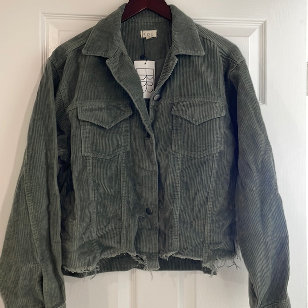 NWT POL green Corduroy jacket